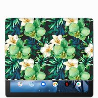 Lenovo Tab E10 Siliconen Hoesje Orchidee Groen