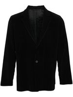 Homme Plissé Issey Miyake blazer plissé à simple boutonnage - Noir