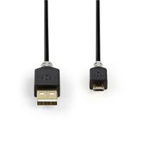 Nedis CCBW60500AT10 Kabel Usb 2.0 A Male - Micro-b Male 1,0 M Antraciet - thumbnail