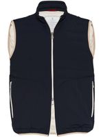 Brunello Cucinelli gilet à design matelassé - Bleu - thumbnail