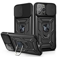 Xiaomi 11T Pro hoesje - Backcover - Rugged Armor - Camerabescherming - Extra valbescherming - TPU - Zwart