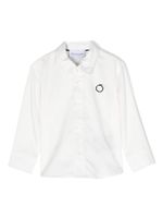 TRUSSARDI JUNIOR chemise en coton à logo brodé - Blanc - thumbnail