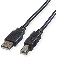 ROLINE USB 2.0 kabel, type A-B, zwart, 1,8 m