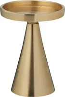 Kandelaar aluminium stompkaars 10x13cm goud