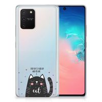 Samsung Galaxy S10 Lite Telefoonhoesje met Naam Cat Good Day - thumbnail