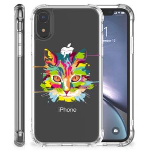 Apple iPhone Xr Stevig Bumper Hoesje Cat Color