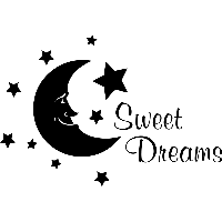 Sweet dreams, maan - Muursticker - thumbnail