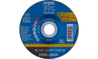 PFERD PSF STEELOX 61720326 Doorslijpschijf gebogen 125 mm 25 stuk(s) RVS, Staal