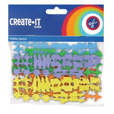 Haza Original foamstickers Create It voertuigen 72 stuks Haza Original foamstickers Create It voertuigen 72 stuks