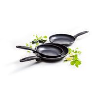 Greenpan Cambridge Black Koekenpan Set 3 Stuks