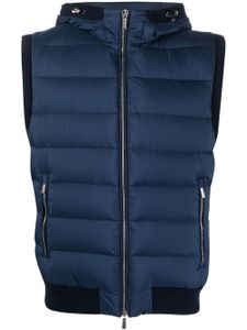 Moorer gilet à design matelassé - Bleu