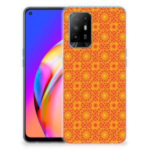 OPPO A94 5G | Reno5 Z TPU bumper Batik Oranje