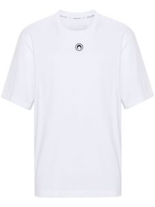 Marine Serre t-shirt en coton à logo Crescent Moon - Blanc