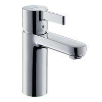 hansgrohe Waterkraan Metris S (armatuur met uitloop hoogte 110 mm en trekstang-afvoergarnituur) chroom