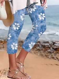 Loose Tie-Dye Pattern Jersey Casual Leggings