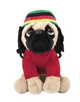 Kamparo hondenknuffel rasta 20 cm rood