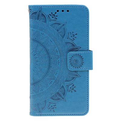 Shop4 - Samsung Galaxy Note 10 Hoesje - Wallet Case Mandala Patroon Blauw