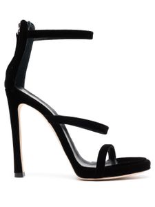 Giuseppe Zanotti sandales en daim à brides 120 mm - Noir