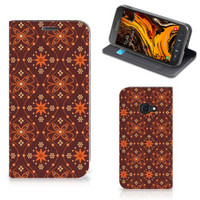 Samsung Galaxy Xcover 4s Hoesje met Magneet Batik Brown