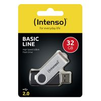 Intenso Basic Line USB flash drive 32 GB USB Type-A 2.0 Zwart, Zilver - thumbnail