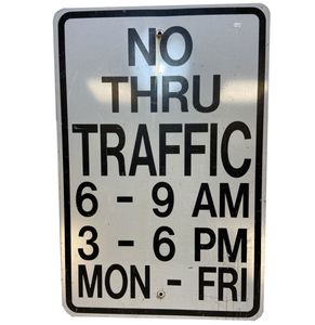 No Thru Traffic 6-9 Straatbord - Origineel