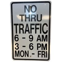 No Thru Traffic 6-9 Straatbord - Origineel - thumbnail