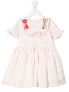 Hucklebones London robe évasée à détail de nœud - Rose