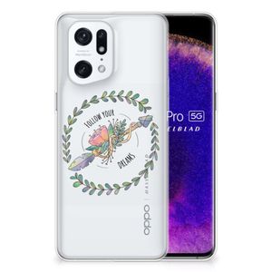 OPPO Find X5 Pro Telefoonhoesje met Naam Boho Dreams