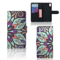 Xiaomi Redmi 7A Hoesje Purple Flower - thumbnail