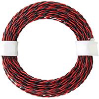 econ connect KZL2X004RTSW10 Draad 2 x 0.04 mm² Rood/zwart 10 m