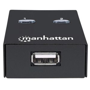 Manhattan 162005 2 poorten USB 2.0-schakelaar Zwart