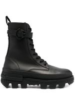 Moncler bottes lacées en cuir de veau - Noir - thumbnail