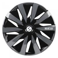 Sparco wieldoppen Lazio 16 inch ABS zwart/grijs set van 4 S