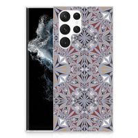 Samsung Galaxy S22 Ultra TPU Siliconen Hoesje Flower Tiles - thumbnail