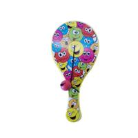 LG Imports batje met bal smileys 12 cm geel