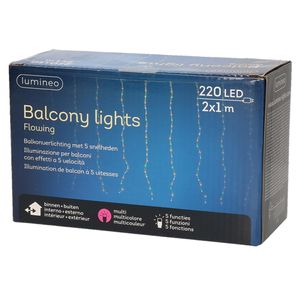 LED gordijnverlichting balkon gekleurd 220 lampjes   -