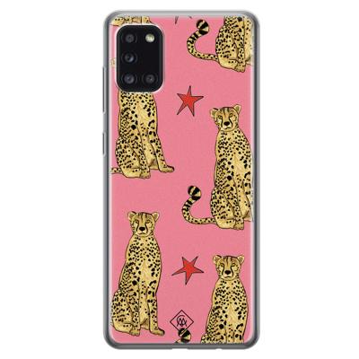 Samsung Galaxy A31 siliconen hoesje - The pink leopard