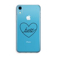 Best heart black: iPhone XR Transparant Hoesje