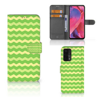 OPPO A54 5G | A74 5G | A93 5G Telefoon Hoesje Waves Green