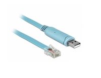 DeLOCK 63289 kabeladapter/verloopstukje USB 2.0 Type-A RJ45 Blauw