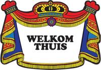 Hulde deurbord Welkom thuis met slinger