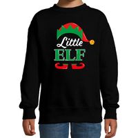 Little elf Kerstsweater / Kersttrui zwart voor kinderen 14-15 jaar (170/176)  -