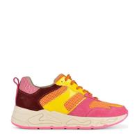 PS Poelman Minion suède chunky sneakers roze/multi