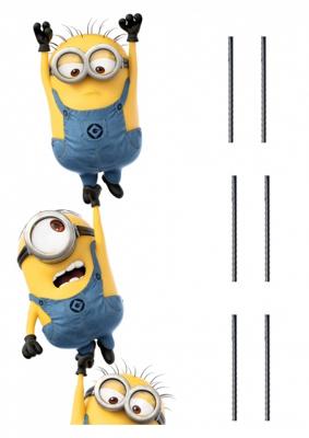 Universal muurstickers Minions chain 2 stickervellen Universal muurstickers Minions chain 2 stickervellen