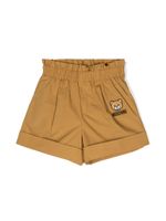 Moschino Kids short à logo brodé - Jaune