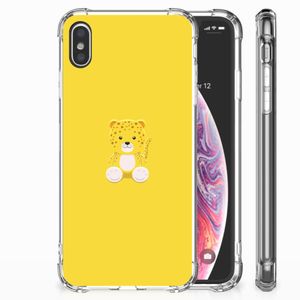 Apple iPhone Xs Max Stevig Bumper Hoesje Baby Leopard