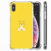 Apple iPhone Xs Max Stevig Bumper Hoesje Baby Leopard