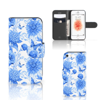 Hoesje voor Apple iPhone 5 | 5s | SE Flowers Blue