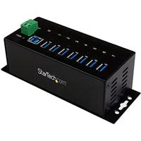 StarTech.com Industriële 7-poorts USB 3.0 hub met overspanningsbeveiliging - USB hub voor klemlijsten/DIN-rails montage
