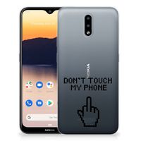 Nokia 2.3 Silicone-hoesje Finger Don't Touch My Phone - thumbnail